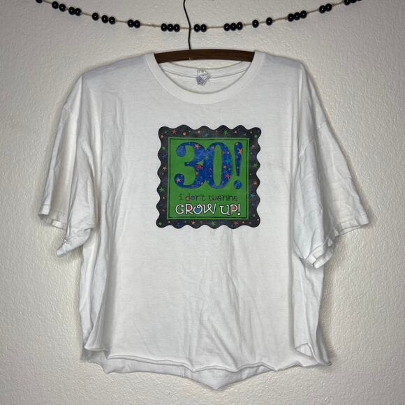 Vintage Alstyle 30th Birthday Crop Top Tee - Picture 1 of 5